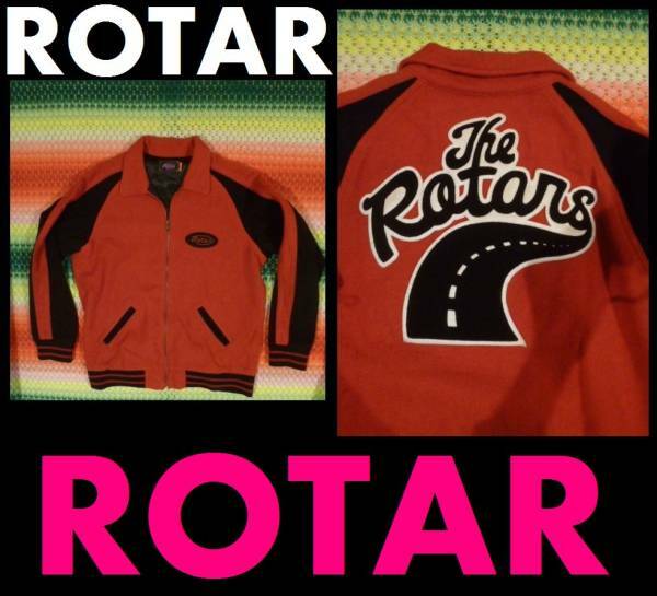 ROTAR　ローター　ワッペン　スタジャン　Lサイズ　赤黒　ジャケット