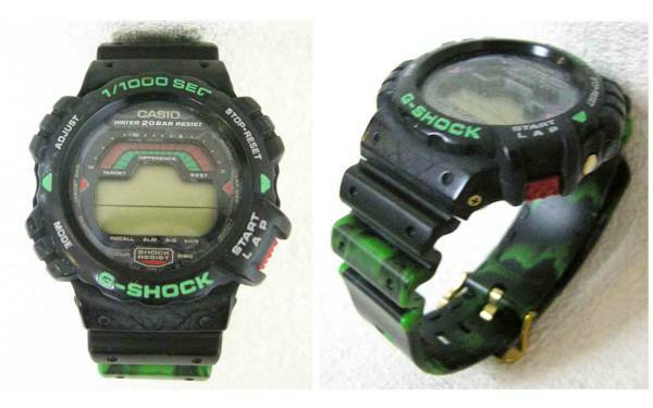 現状■G-SHOCK Gショック DW-6000 イチロー モデル 黒×緑 腕時計