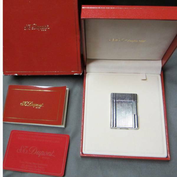 90年代デュポン ライター保証カード付ライン1ゴドロンS.T.Dupontコレクション雑貨 喫煙グッズ