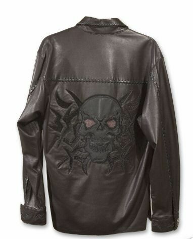 未使用品GT&カンパニーGT&COMPANYスカル革レザーシャツ ジャケット証明書1of1シルバー