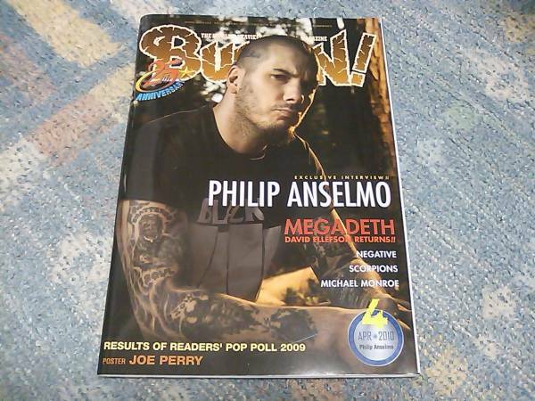 ★☆【良品】BURRN! 2010/4 PHILIP ANSELMO/JOE PERRY☆★