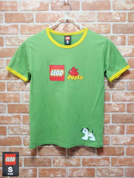 送料込 USED レゴ ブロック LEGO duplo ロゴプリント半袖Tシャツ Sサイズ