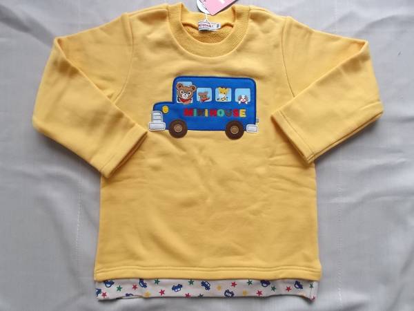 ☆ミキハウス☆プッチーのバスのトレーナー♪新品☆１００