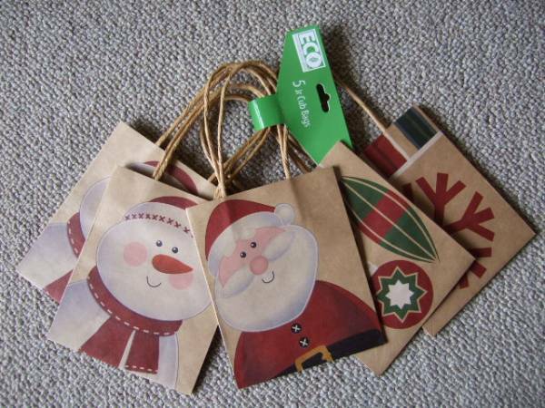 海外★クリスマス★ミニ紙袋2★ショッパー/バッグ/プレゼント