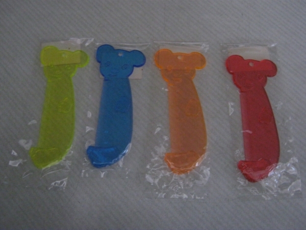 グリコの販促品　動物型定規　コアラの定規　4コ（4色）セット