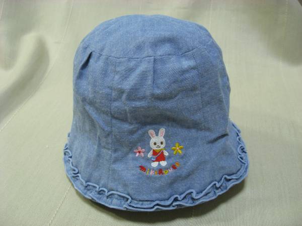 ☆ミキハウス☆うさこのかわいいフリルのぼうし♪新品☆４８