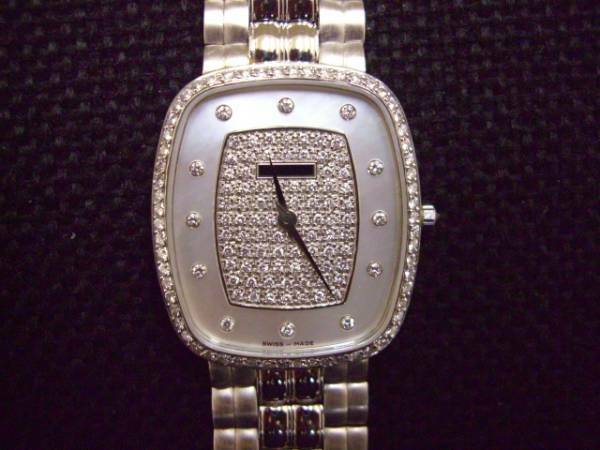 ◆　（美品）　ウオルサム　プラチナ無垢　ダイヤ入り　時計　◆