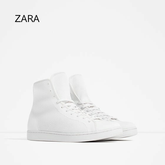 ☆ZARA/ザラ ホワイト スニーカー/メンズ/28cm/白☆新品