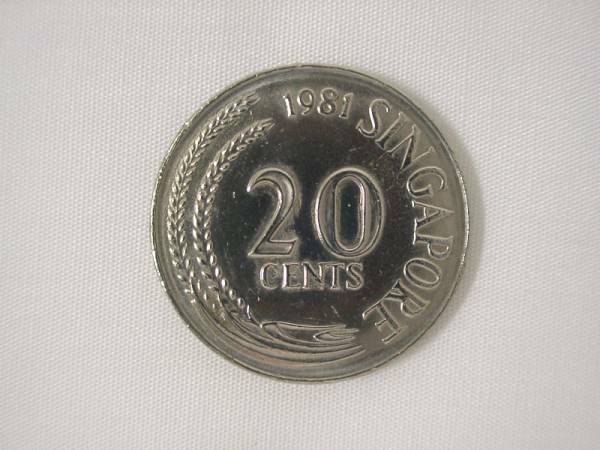 シンガポール共和国 20CENTS 20セント 硬貨・コイン 132