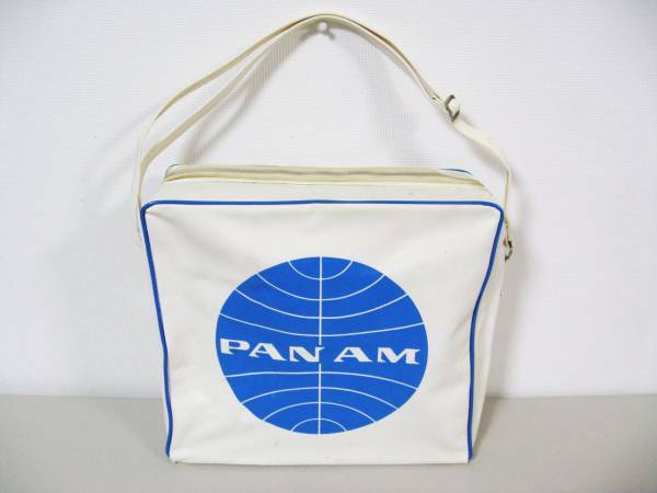 1960年代 中古 パンナムバッグ(Pan Am)正方形 白色(女性用) #263