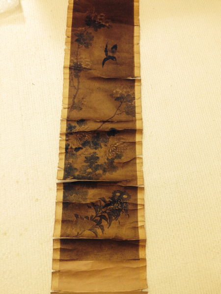 唐物 中国宋時代 花鳥図 掛軸 絹本