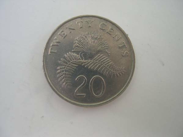 【硬貨】シンガポール／20セント コイン／1990年