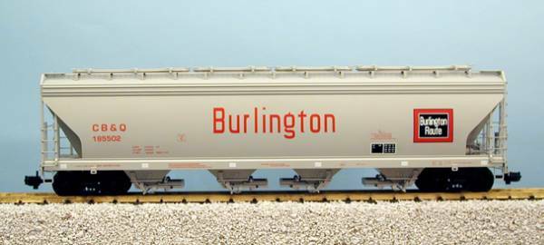Ｇゲージ　ＵＳＡトレインズｒ１４１０７　BTN 55' ４－ベイ　ホッパー バーリントン鉄道