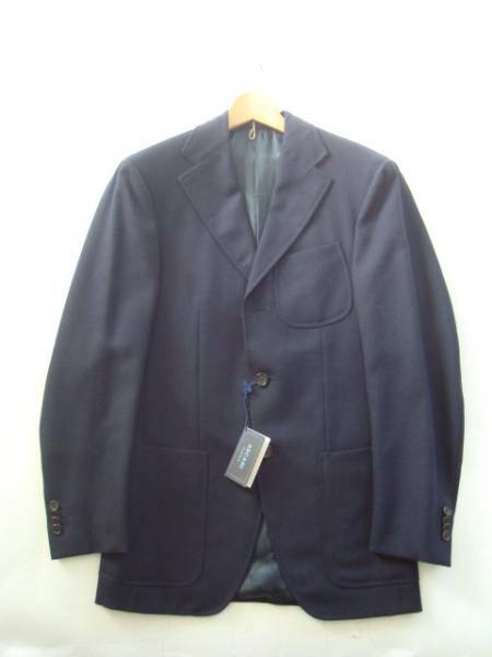 タグ付 ASCARI イタリア製ネイビージャケット size44 紺ブレ