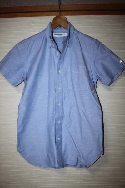 A403★美品★トラディショナルウエザーウエア　 ボタンダウン半袖シャツ　Sサイズ　ブルー