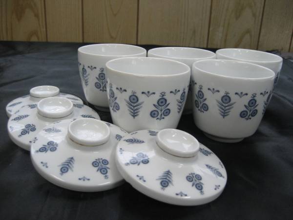 ◆◆◆レトロ◆EDEN◆ひまわり柄◆茶碗蒸し器◆5個◆◆◆