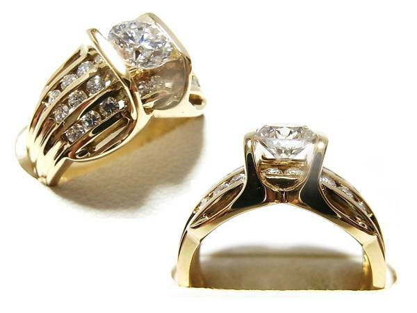《ジュエリー》 天然ダイヤ：0.658ct(G・VS2・VG) K18 リング7号 豪華絢爛 高品質の宝飾品 18金製