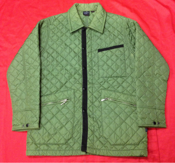 AN X-RATED WEAR 上質 ミリタリー風キルティングジャケット L 緑