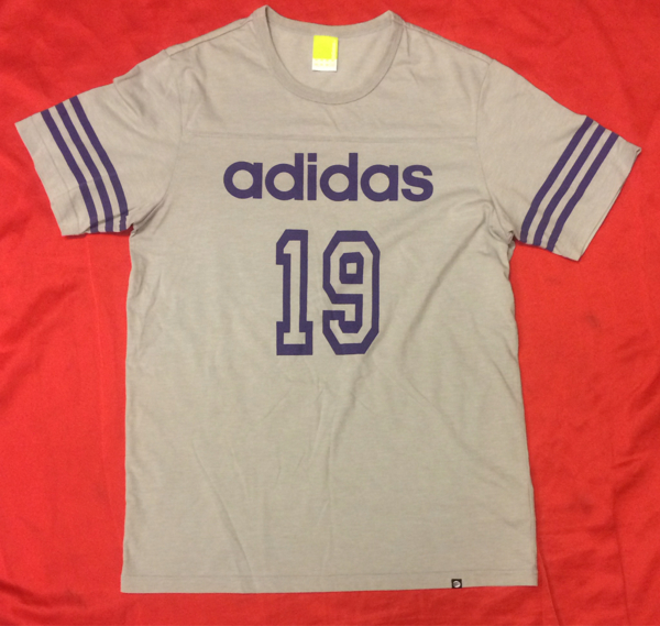 adidas ナンバリングホッケーTシャツ 両面プリント 小さ目 L