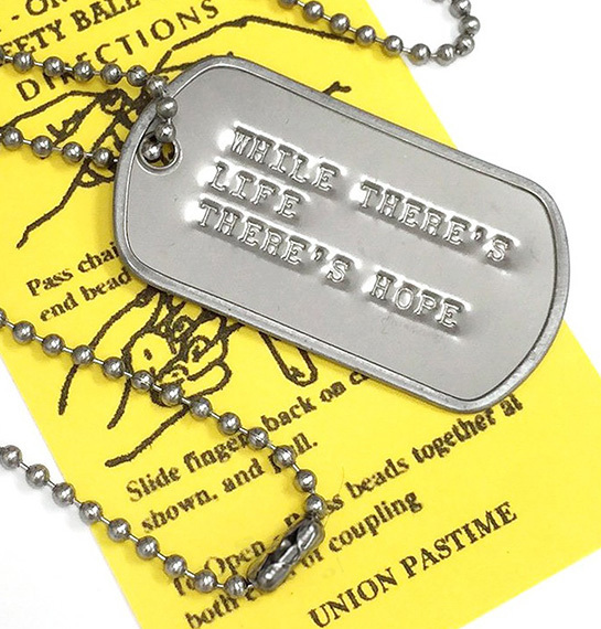 DP-007 名言格言 DOGTAG 命がある限り希望はある ドッグタグ USA 新品