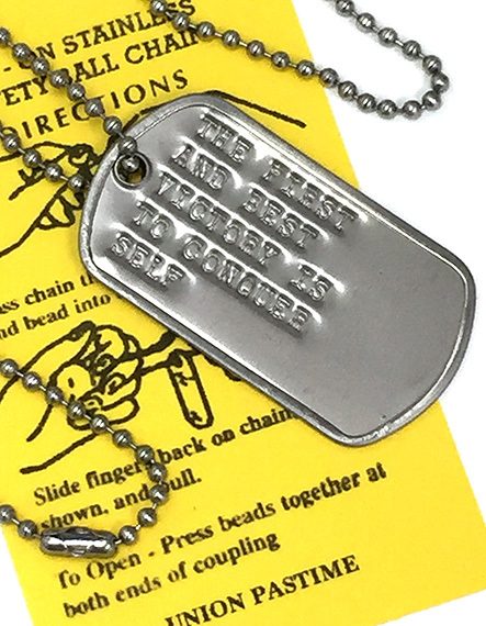 DP-051 名言格言 DOGTAG 自分に打ち勝つことが最も偉大な勝利である ドッグタグ USA 新品