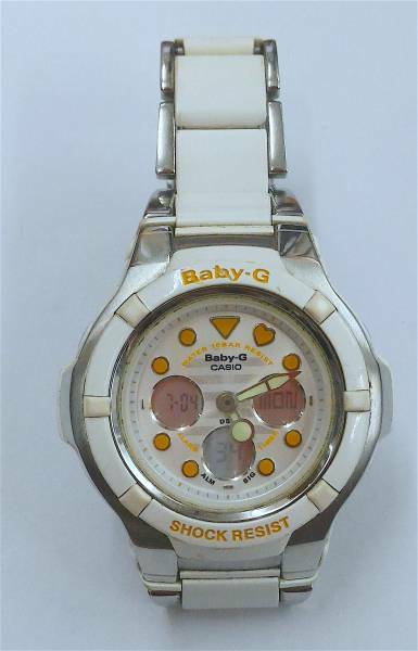 ■貴重z★可愛い★カシオ Baby-G ベビージー/BGA-123★ホワイト★used 腕時計 電池切れ動作品