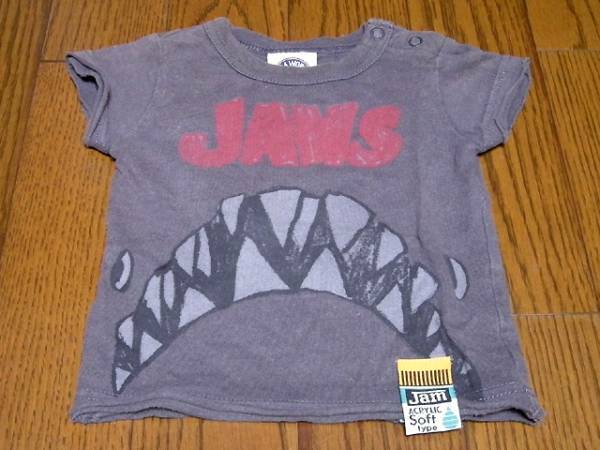 ☆古着 JAM ジャム JAMS ジョーズ柄 Tシャツ 80サイズ JAWS キッズ 子供服