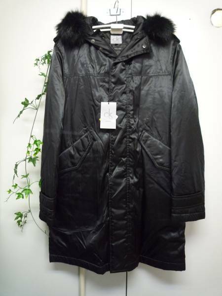 新品*Calvin Klein カルバンクライン ファー付コート M 定価11万