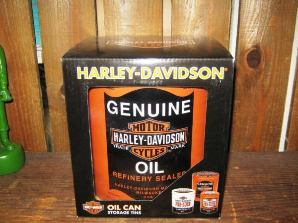 ハーレー ダビッドソン オイル缶 3個セット バイク ガレージ