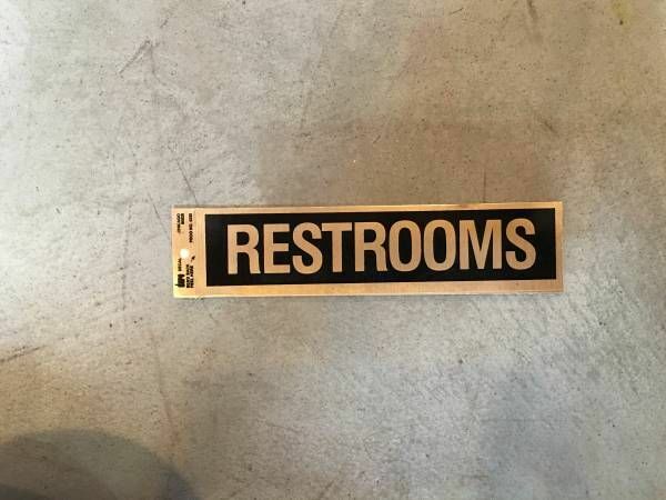数量限定　レストルーム トイレ 手洗い サインステッカー シール アメリカ　　表示　看板　警告　サイン　USA 休憩所 休憩室 便所 RESTROOM