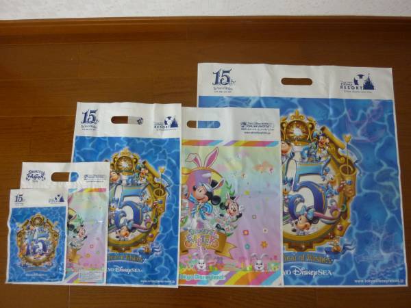 即決 新品 東京ディズニーシー 1 5周年記念 ディズニーイースター ショッパー ショップ袋 ショ袋 お土産袋 おみやげ袋 54枚セット♪TDR TDS