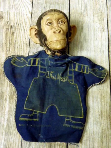 【y2224】送料340円～◆J.Fred Muggs.モンキーパペット人形◆検索ワード西海岸インテリアビンテージ猿
