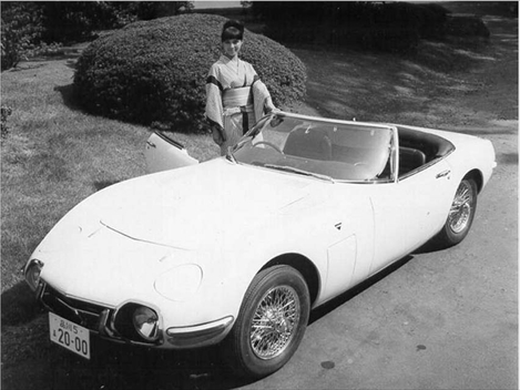 1967年 007は二度死ぬ 若林映子と TOYOTA 2000GT 3枚付き