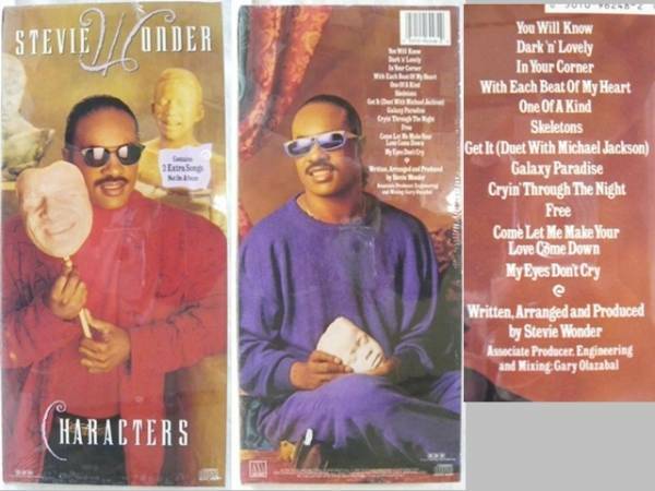 , スティーヴィー ワンダー キャラクターズ 貴重レア年代物CD細長箱入 スティービーワンダー Characters Stevie Wonder album