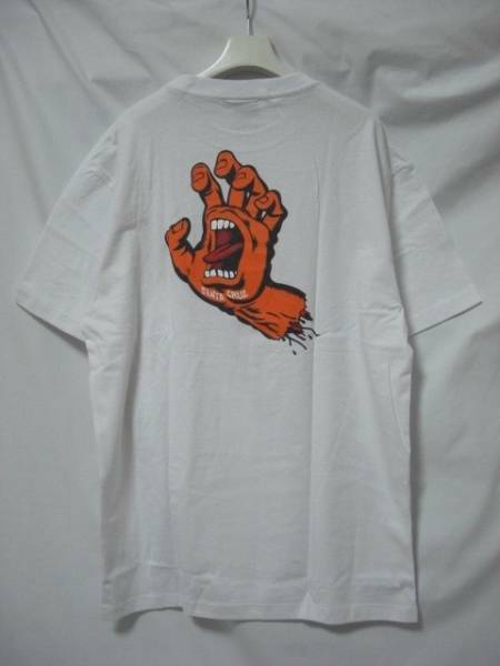 新品 SANTA CRUZ サンタクルーズ × BEAMS T SCREAMING HAND スクリーミングハンド Tシャツ オレンジ L