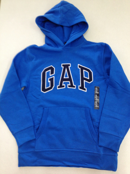 ■ＧＡＰ■新品■160■人気のブルー■裏起毛ロゴパーカー■601