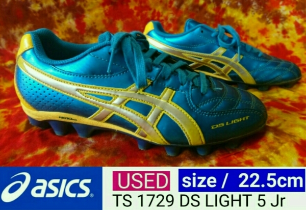 asics　アシックス　サッカー　スパイク　TS1729 DS　LIGHT　5　Jr　22.5cm　中古 