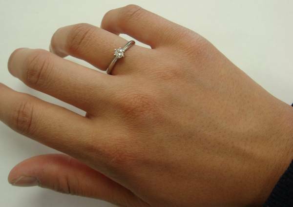 9.5号 0.19ｃｔ 婚約指輪 プラチナ ダイヤモンド リング エンゲージ