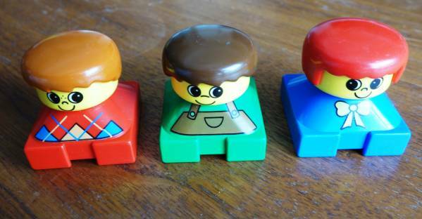 レゴ デュプロ フィグ 子供 3体セット ブロック 中古　旧 男の子