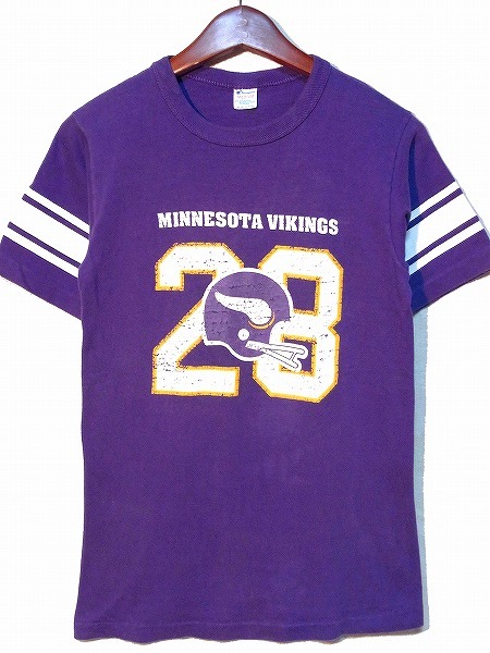 Champion チャンピオン 80's ヴィンテージ トリコタグ NFL Minnesota Vikings フットボールTシャツ Mサイズ