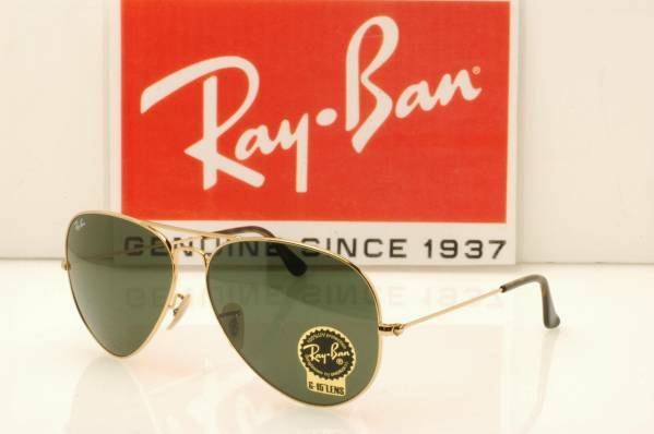 ★新品・正規輸入品！Ray-Ban レイバン　RB3025 181　AVIATOR アビエーター 62サイズ ゴールド グリーンクラシックG15★