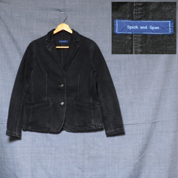 Spick & Span スピック&スパン ドレス テーラード / ブレザー ブラック デニム ジャケット 黒 F / S