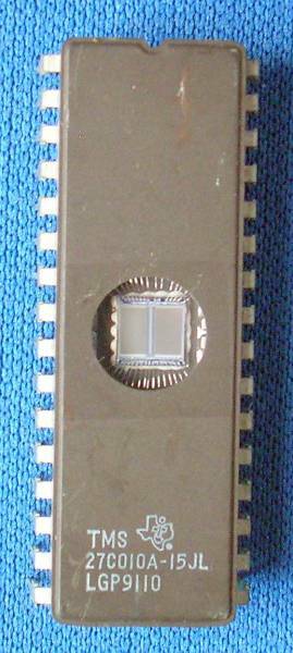 1MビットEPROM　【TI】TMS27C010A-15JL■中古・消去済