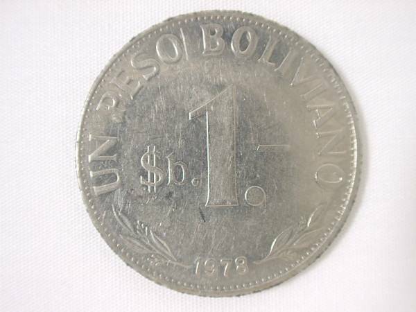 ボリビア多民族国 1Peso Boliviano 1ペソボリビアーノ 硬貨 198