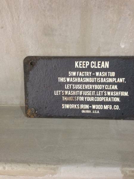 数量限定　FOISP-KC　アイアン　サイン　鉄看板　KEEP CLEAN　清潔に保とう　看板　標識　表示　警告　インダストリアル　オーダー可能
