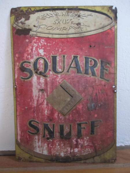 アンティーク 1920s頃 SNUFF COMPANYのブリキ看板 ティンサイン