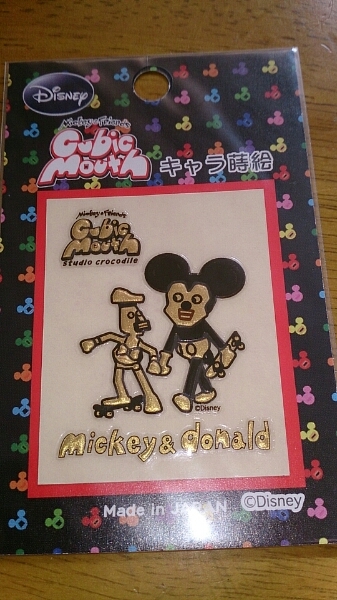 キュービックマウス☆シール☆ミッキー＆ドナルド☆日本製