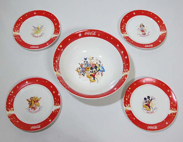 ◆非売品◆コカ・コーラ×ディズニーコラボ/ボウル＆プレート ／管QYVN