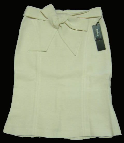 タグ付き・未使用◆イネドINED／ベルト付きスカート９号白14,700円