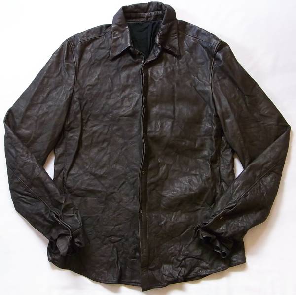 未使用品 03 カルペディエム ウォッシャブル レザーシャツ 3 C DIEM